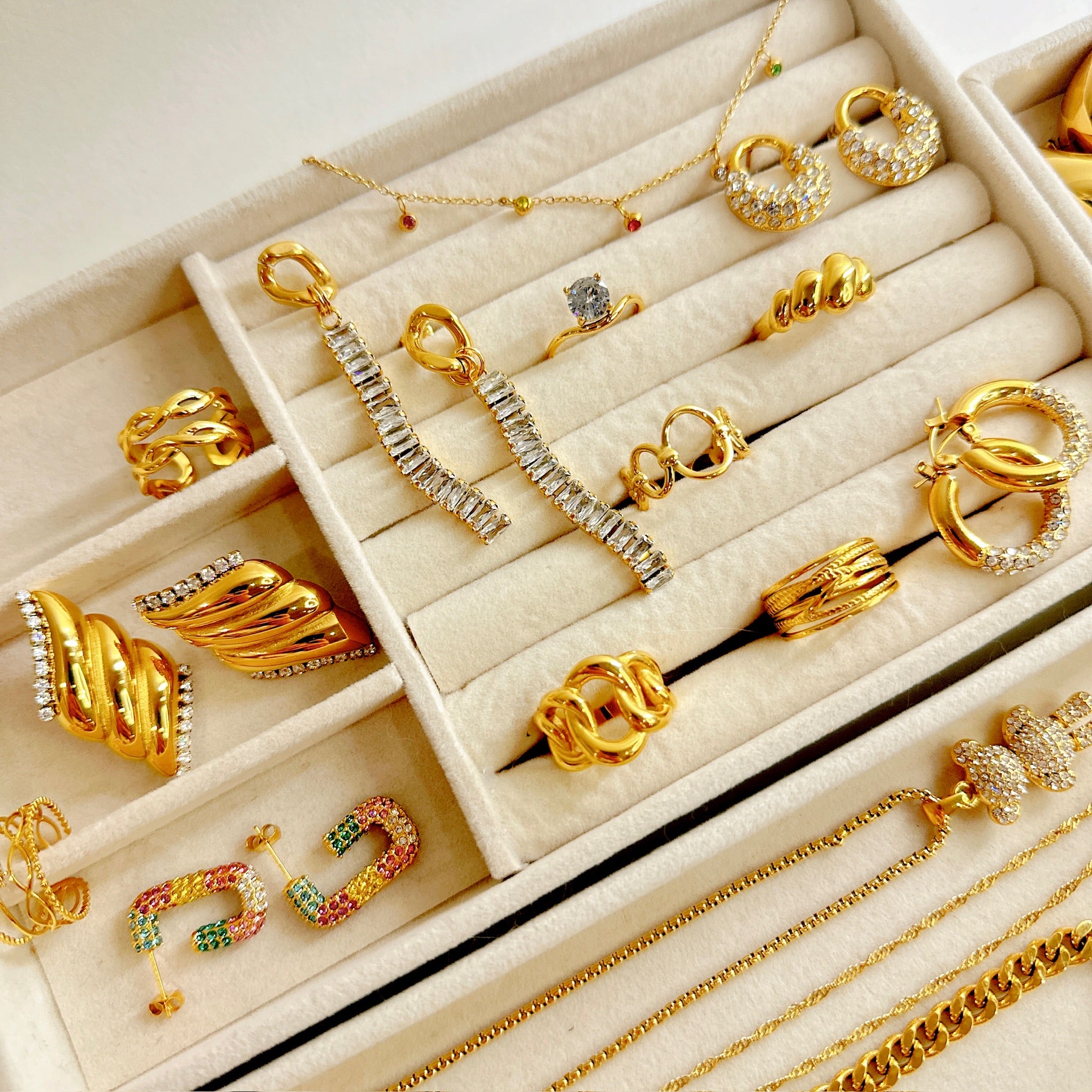 touch of sparkle collection - alora & Co. Online 18K gold plated stainless steel jewelry in pakistan